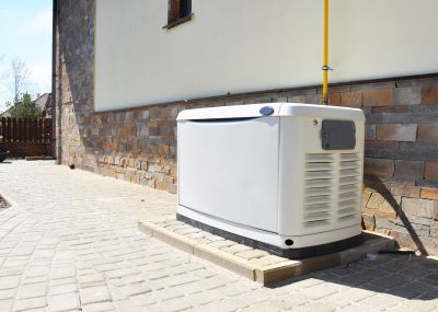 Generator Installed in a Residential Backyard