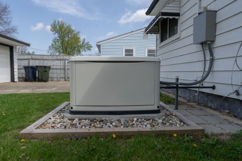 Generator Powering a Modern Home